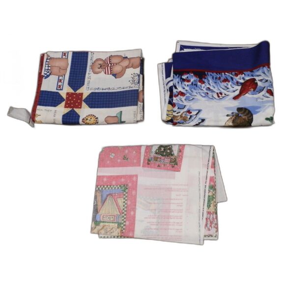 Lot of 3 Christmas Winter Fabric Panels Sewing Collections NEW - Picture 4 of 6